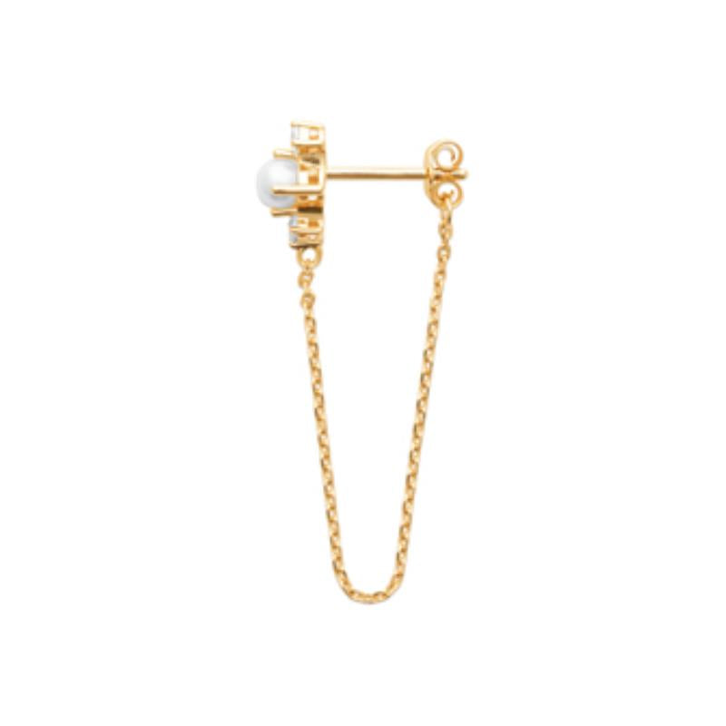 Coque de Nacre Boucle d'oreille à l'unité plaqué or 230696014