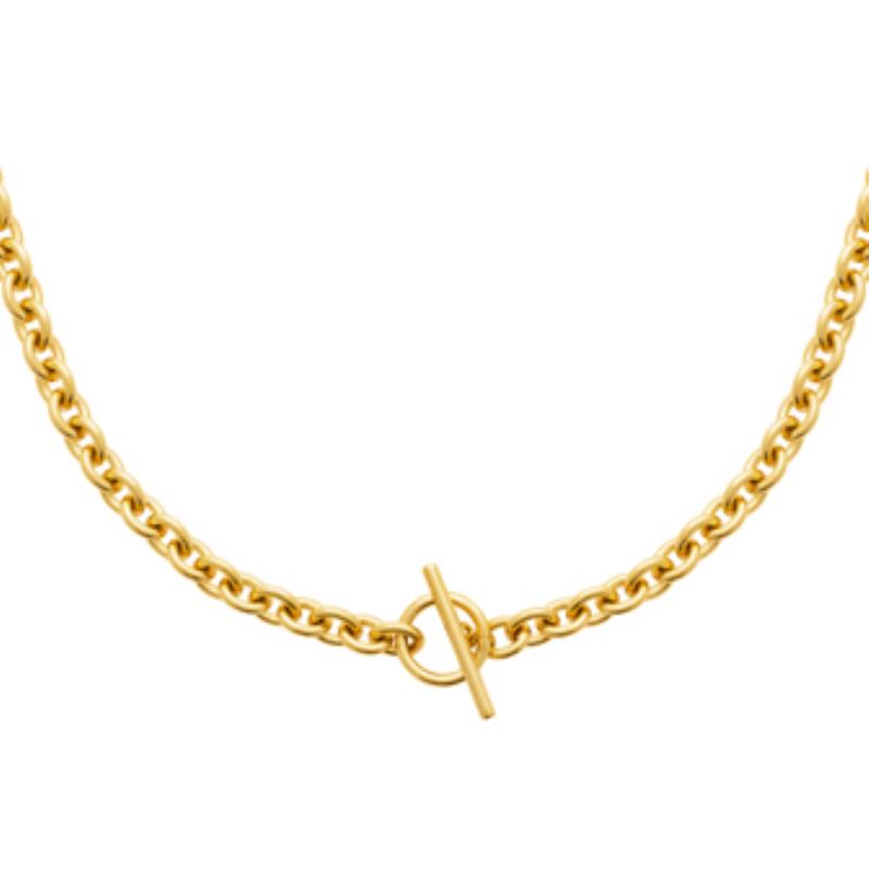 Coque de Nacre Collier acier doré 312262