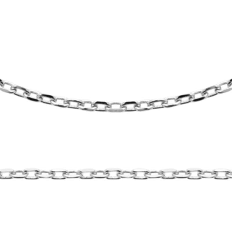 Coque de Nacre Chaîne maille forçat argent 125080