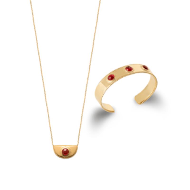 Coque de Nacre Collier plaqué or 973072
