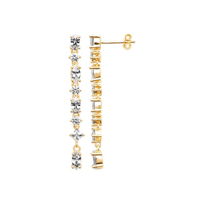 Coque de Nacre Boucles d'oreilles pendantes plaqué or 23088510