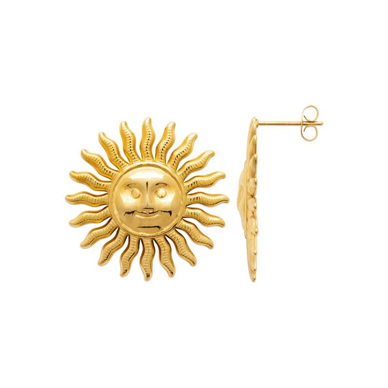 Coque de Nacre Boucles d'oreilles acier doré 3130609