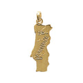 Coque de Nacre Pendentif carte plaqué or 2836600