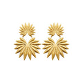 Coque de Nacre Boucles d'oreilles pendantes acier doré 3134309