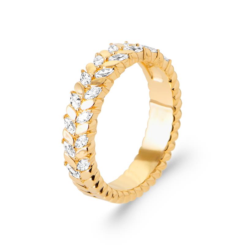 Coque de Nacre Bague plaqué or 20021610