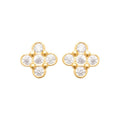 Coque de Nacre Puces d'oreilles plaqué or 23033110