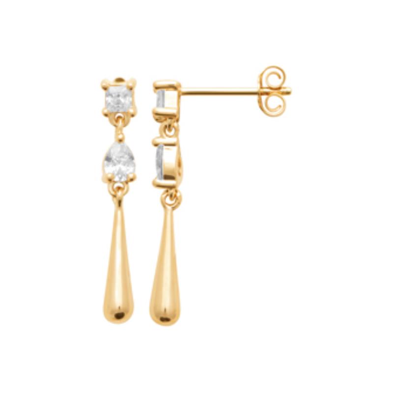 Coque de Nacre Boucles d'oreilles pendantes plaqué or 23066110