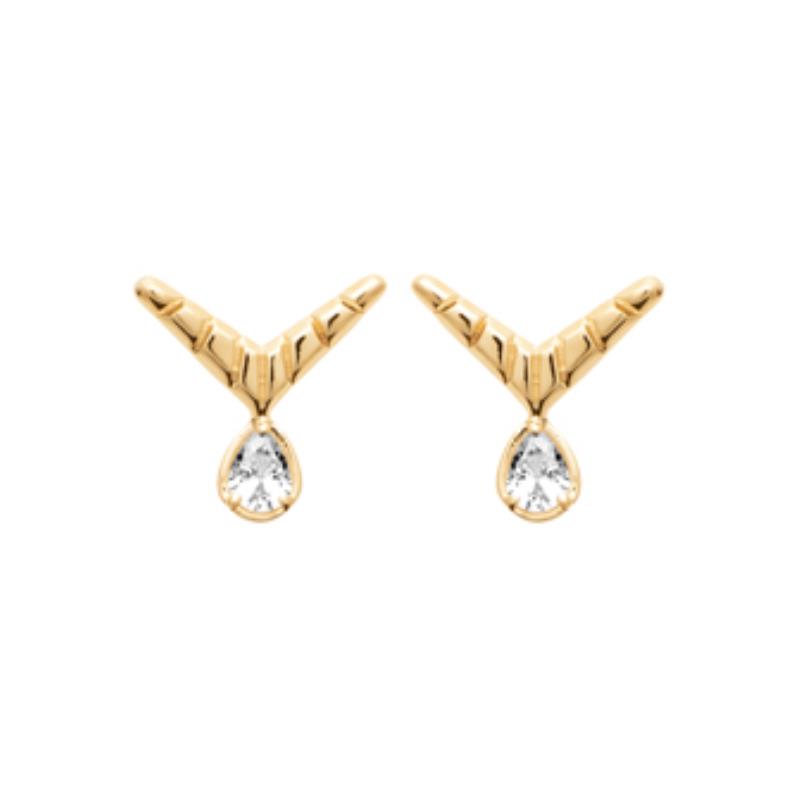 Coque de Nacre Puces d'oreilles plaqué or 23072410