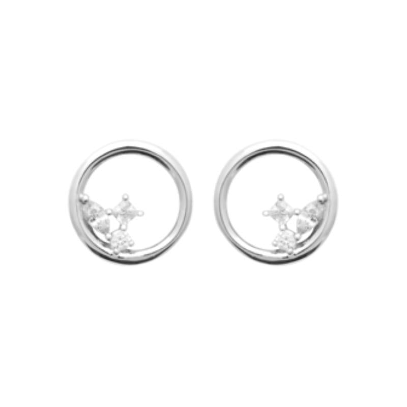 Coque de Nacre Puces d'oreilles argent 13052810