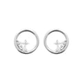 Coque de Nacre Puces d'oreilles argent 13052810