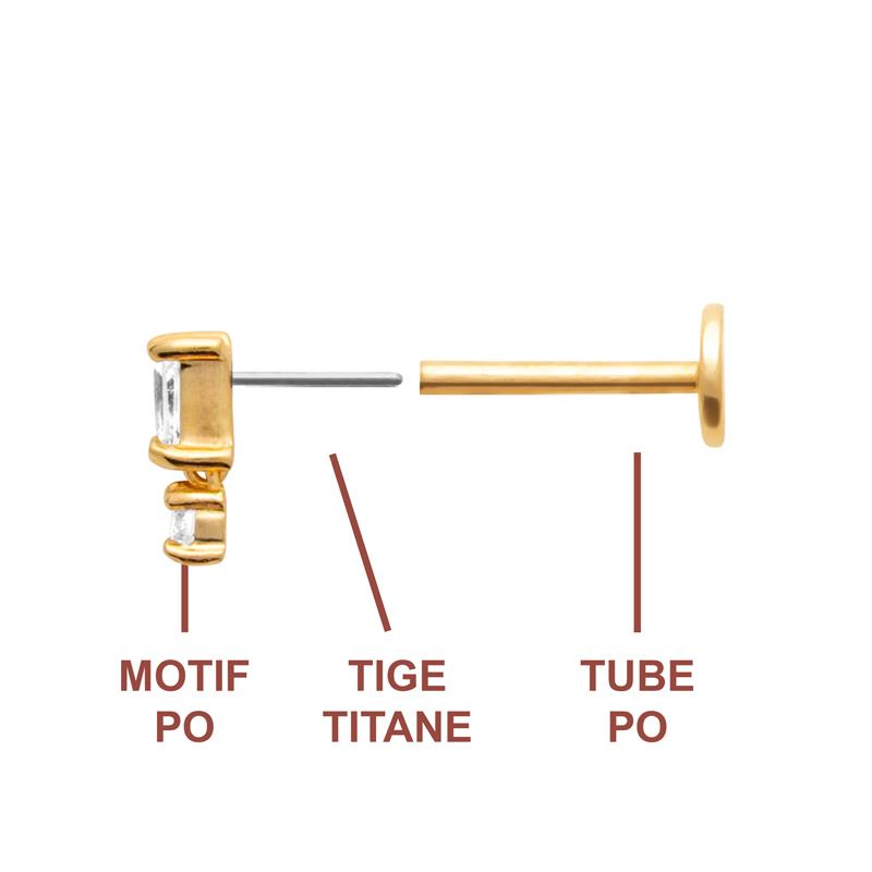 Coque de Nacre Piercing plaqué or 23074510