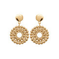 Coque de Nacre Boucles d'oreilles pendantes plaqué or 23010300
