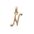 Coque de Nacre Pendentif initiale plaqué or 248115514