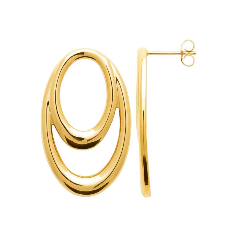 Coque de Nacre Boucles d'oreilles acier doré 3120809