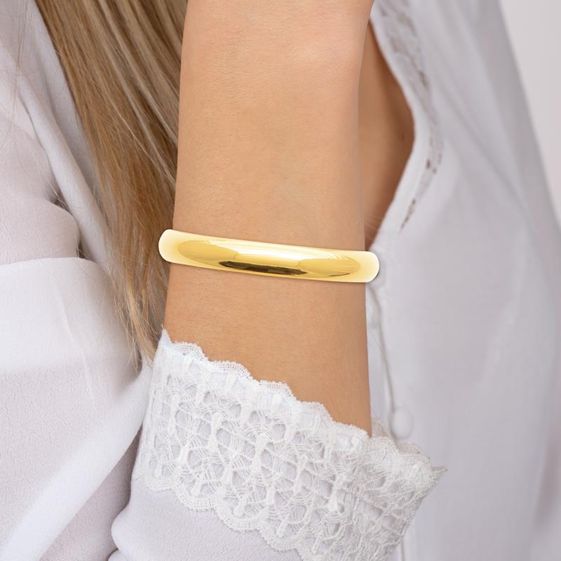 Coque de Nacre Bracelet jonc acier doré 312424