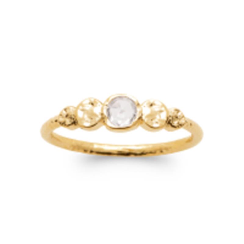 Coque de Nacre Bague solitaire plaqué or 2962410