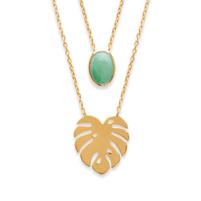 Coque de Nacre Collier plaqué or 973026