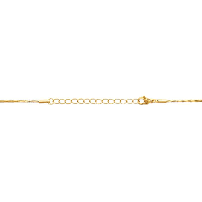 Coque de Nacre Collier acier doré 312406