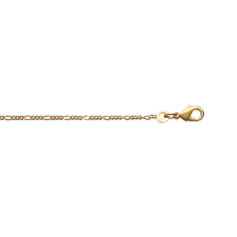 Coque de Nacre Chaîne maille figaro plaqué or 233040