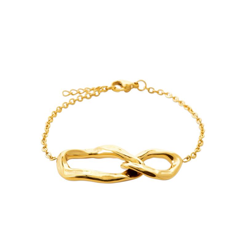 Coque de Nacre Bracelet acier doré 312389