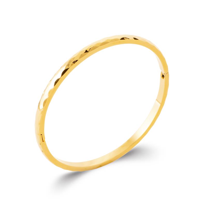 Coque de Nacre Bracelet jonc acier doré 312398