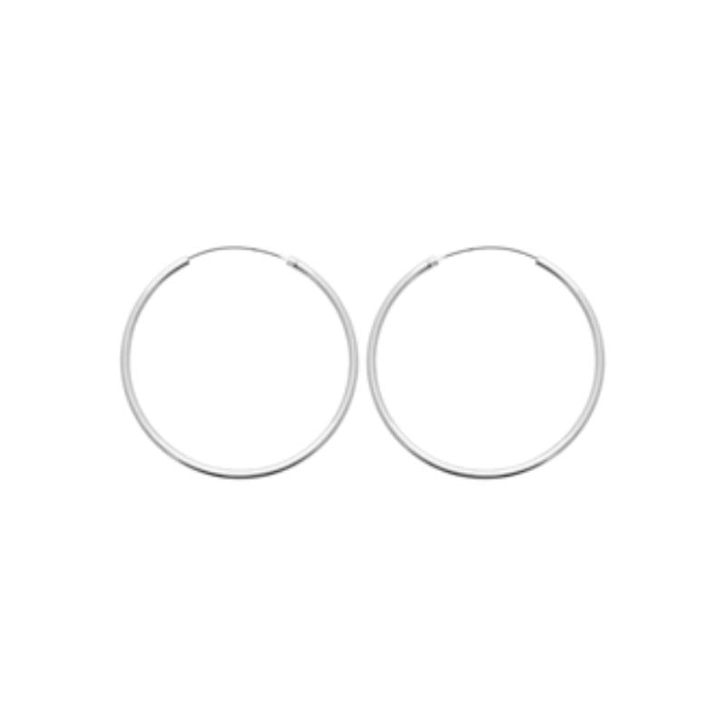Coque de Nacre Créoles argent 102240