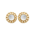 Coque de Nacre Puces d'oreilles plaqué or 2579504