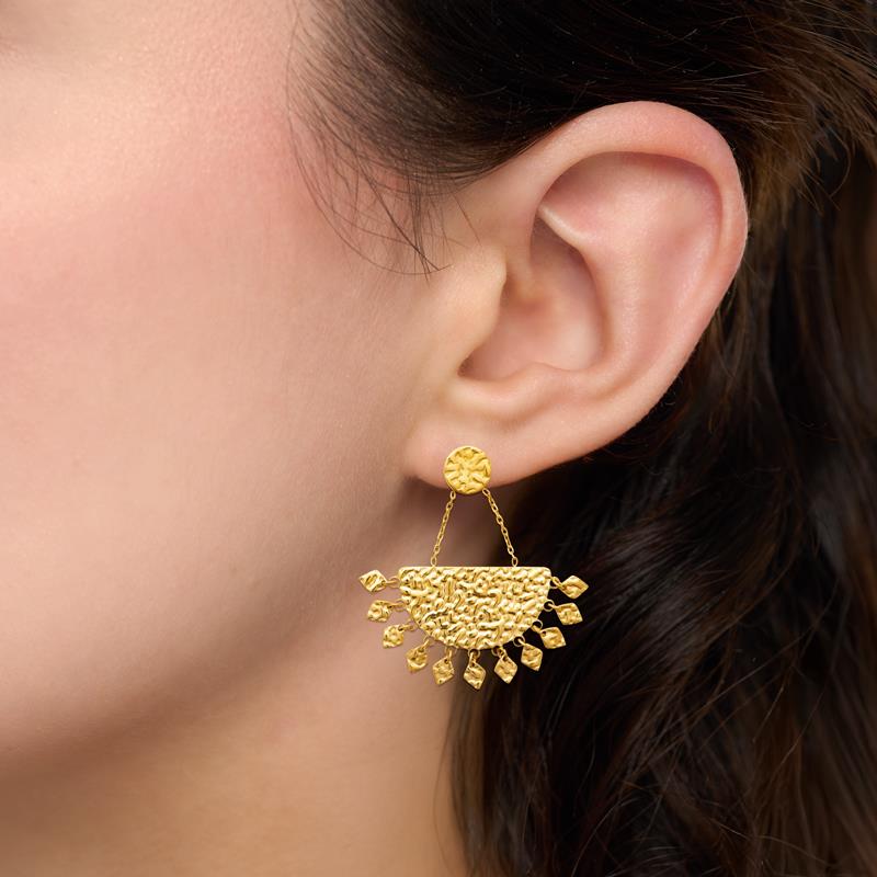 Izee Boucles d'oreilles pendantes acier doré 3135709