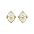 Coque de Nacre Puces d'oreilles plaqué or 2581004