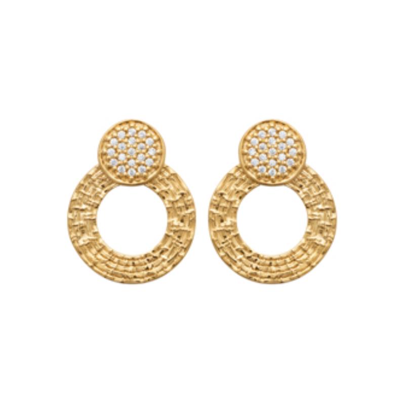 Coque de Nacre Boucles d'oreilles plaqué or 2579910