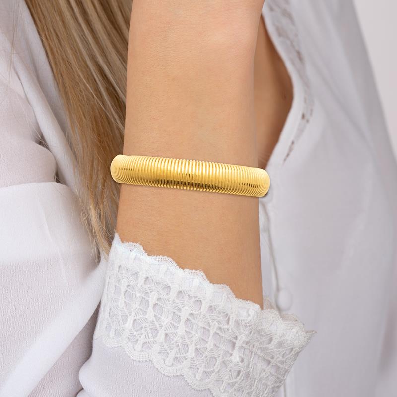 Coque de Nacre Bracelet jonc acier doré 312395