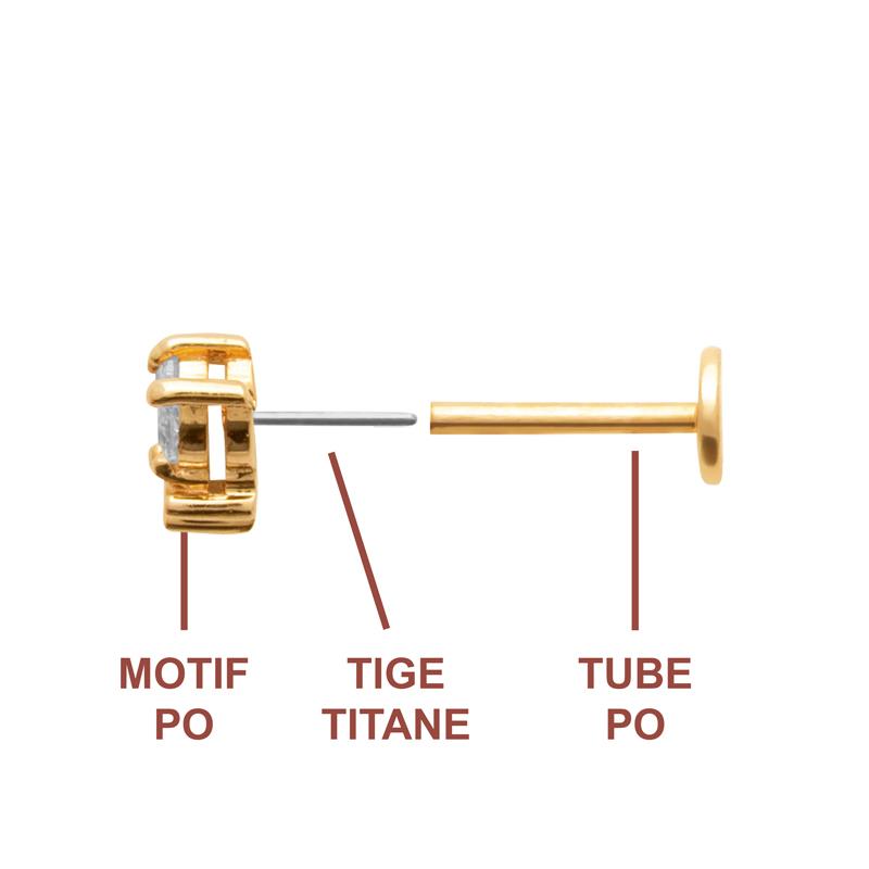 Coque de Nacre Piercing plaqué or 23067910