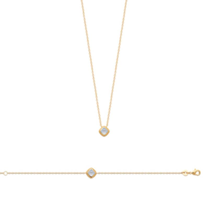 Coque de Nacre Collier plaqué or 973686