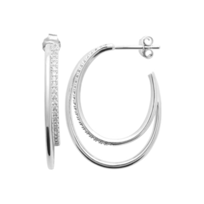 Coque de Nacre Créoles argent 1673810