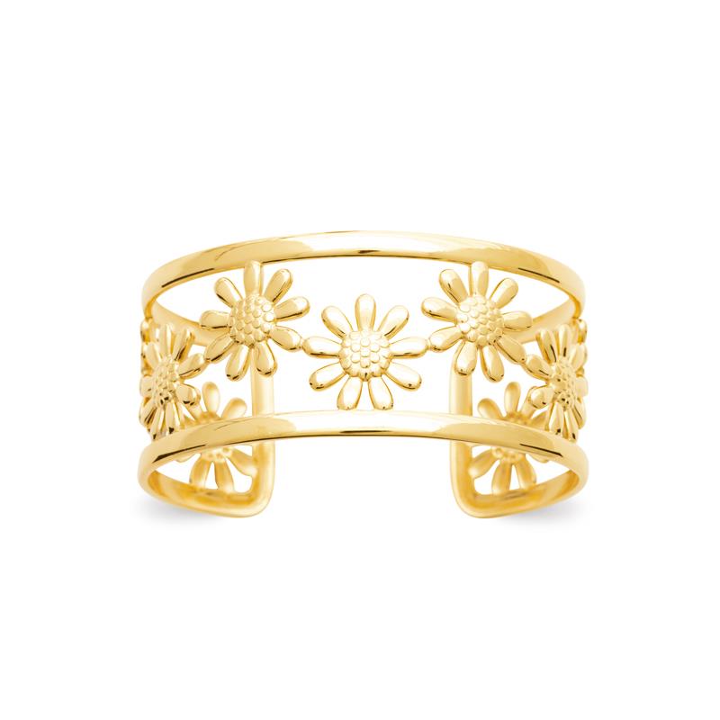 Coque de Nacre Bracelet jonc acier doré 312295