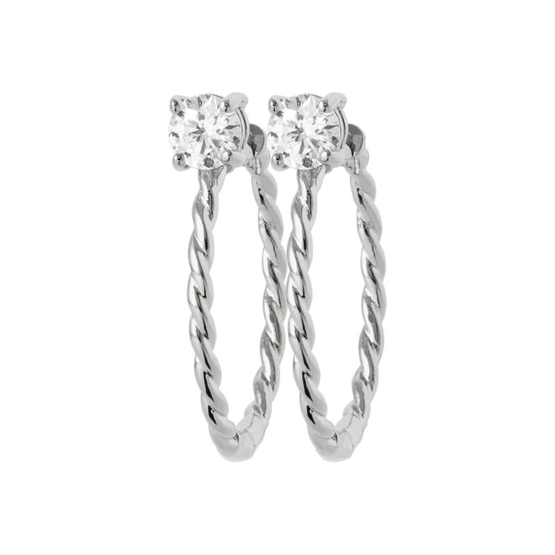 Coque de Nacre Créoles argent 1635610