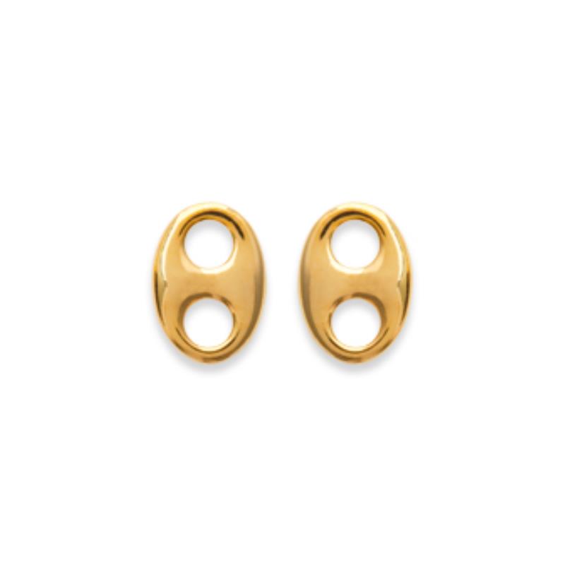 Coque de Nacre Puces d'oreilles plaqué or 2324000