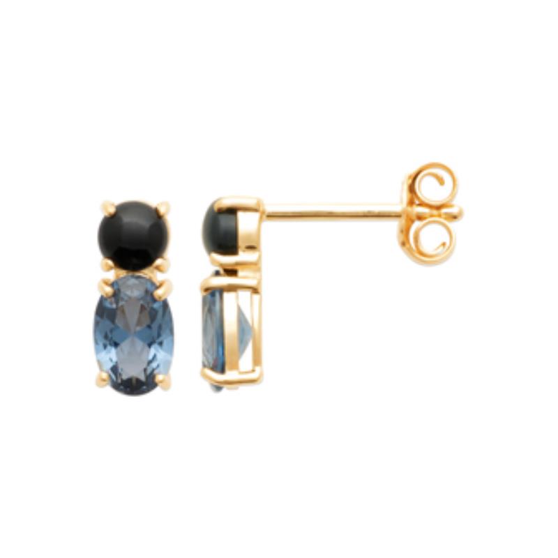 Coque de Nacre Puces d'oreilles plaqué or 23057407