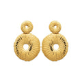 Coque de Nacre Boucles d'oreilles pendantes acier doré 3130509