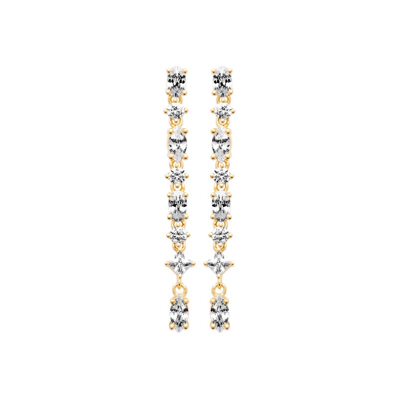 Coque de Nacre Boucles d'oreilles pendantes plaqué or 23088510