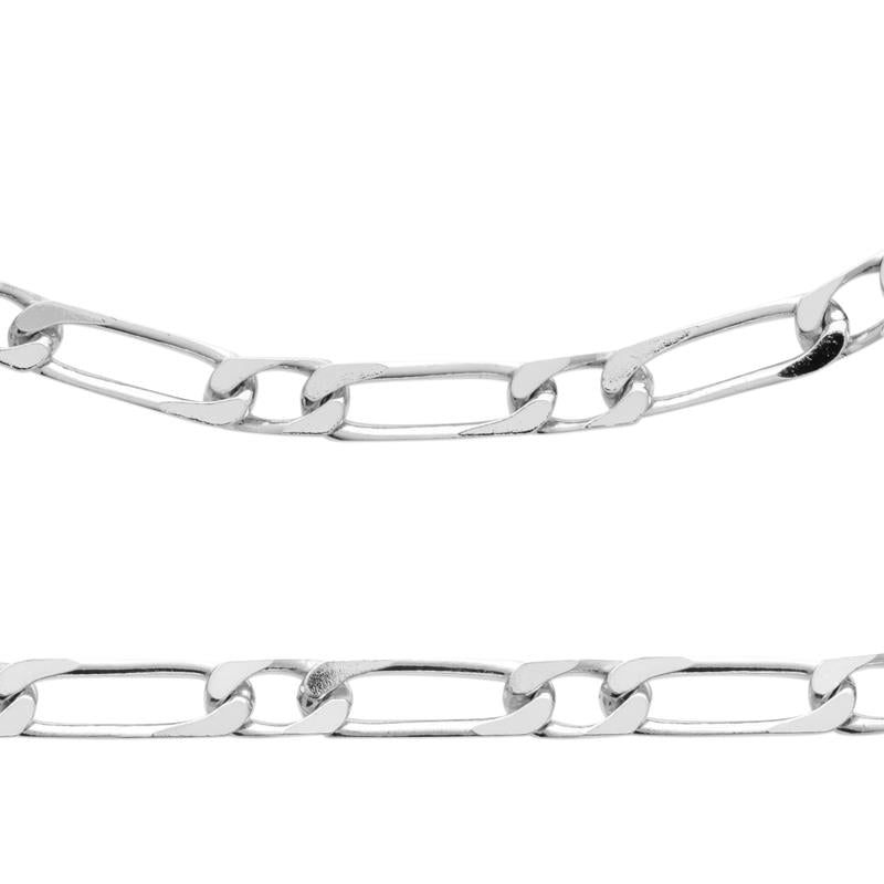 Coque de Nacre Chaîne maille figaro argent 731152