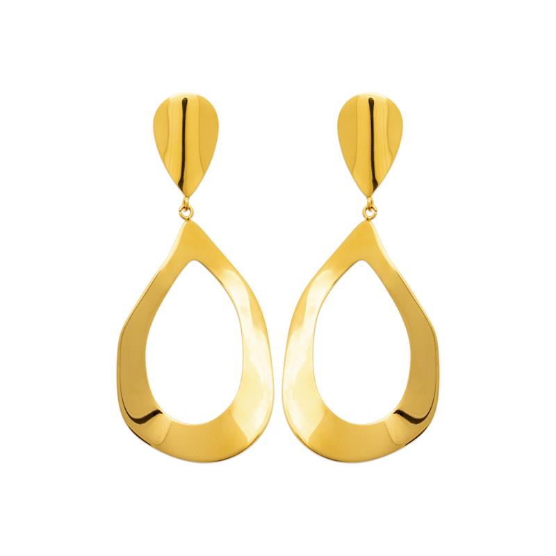 Coque de Nacre Boucles d'oreilles pendantes acier doré 3132909