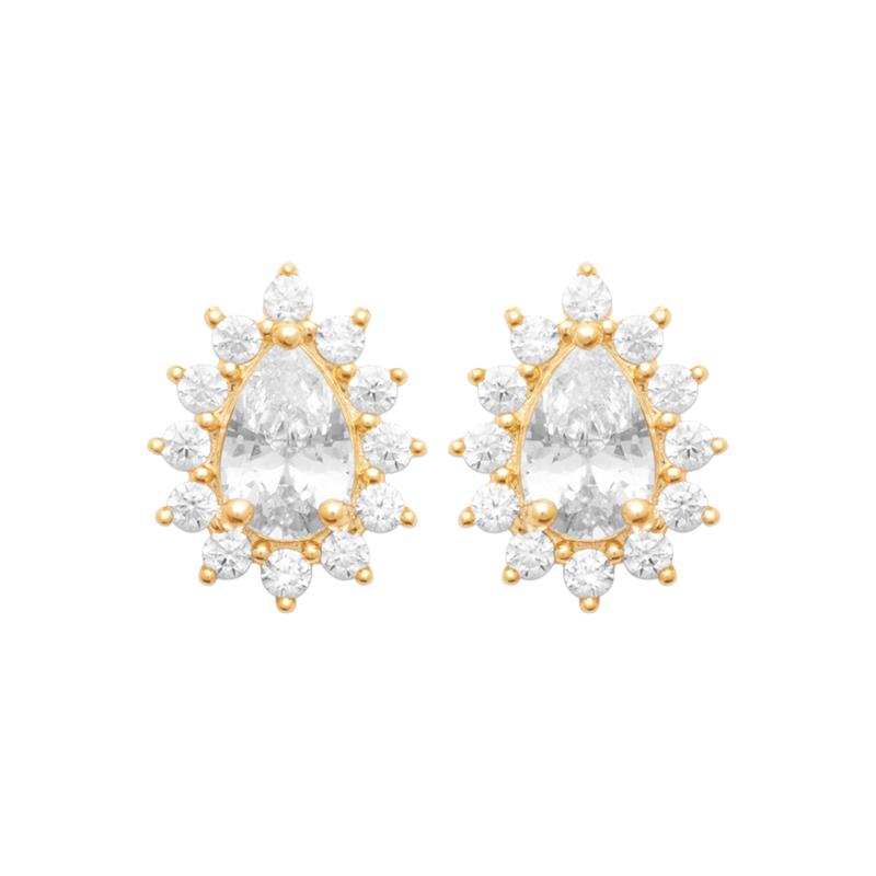 Coque de Nacre Puces d'oreilles plaqué or 23056010