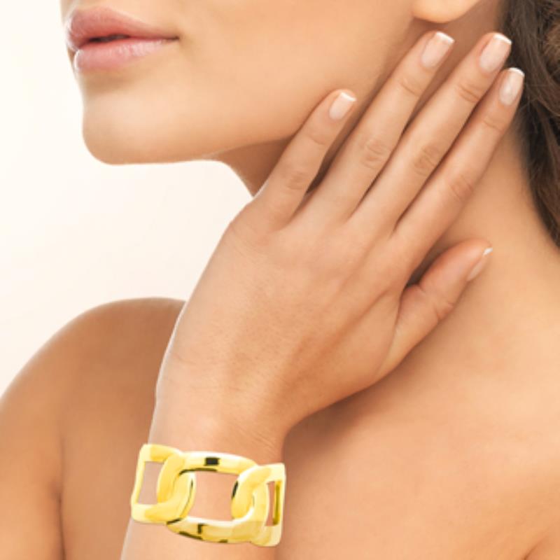 Coque de Nacre Bracelet acier doré 312292