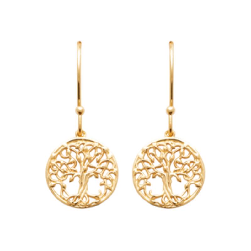 Coque de Nacre Boucles d'oreilles pendantes plaqué or 23041300