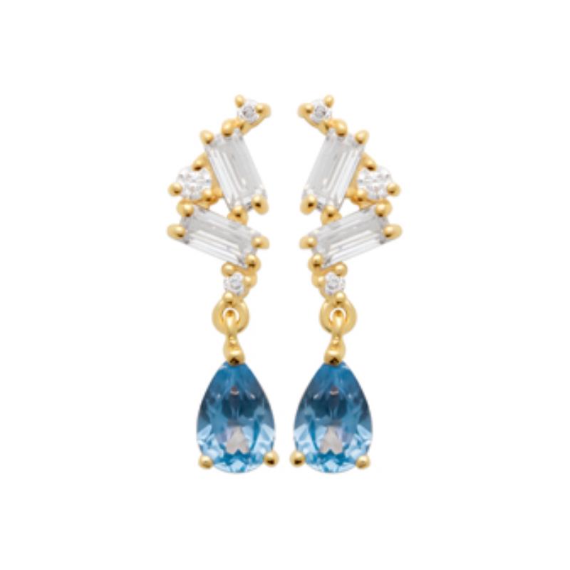Coque de Nacre Boucles d'oreilles pendantes plaqué or 23025260