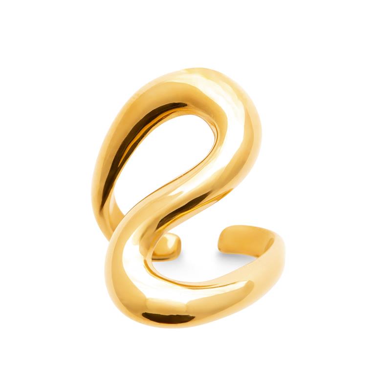 Izee Bague acier doré 3417009
