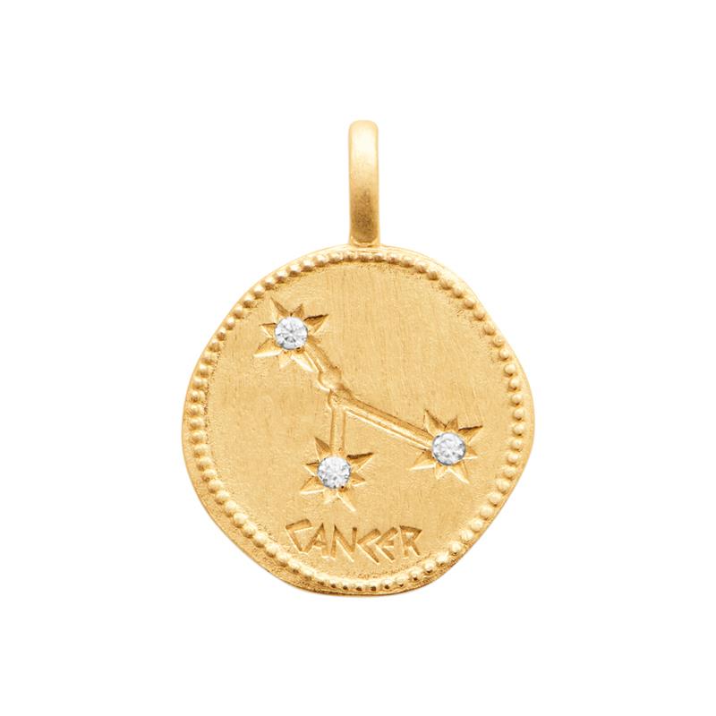 Coque de Nacre Pendentif zodiaque plaqué or 27687106