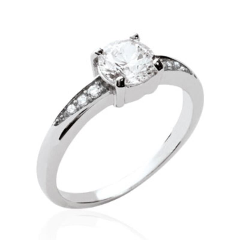 Coque de Nacre Bague solitaire argent 1249410