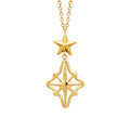 Coque de Nacre Collier acier doré 312387